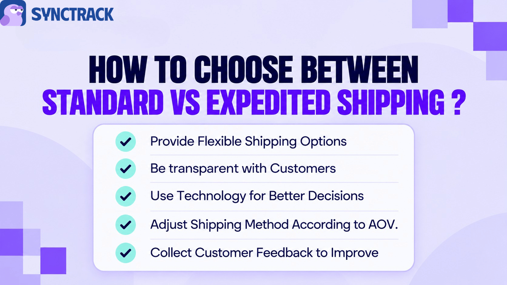 How to choose between standard vs expedited shipping