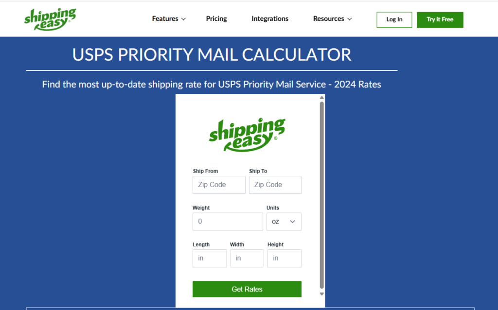 Shipping Calculator - ShipEasy
