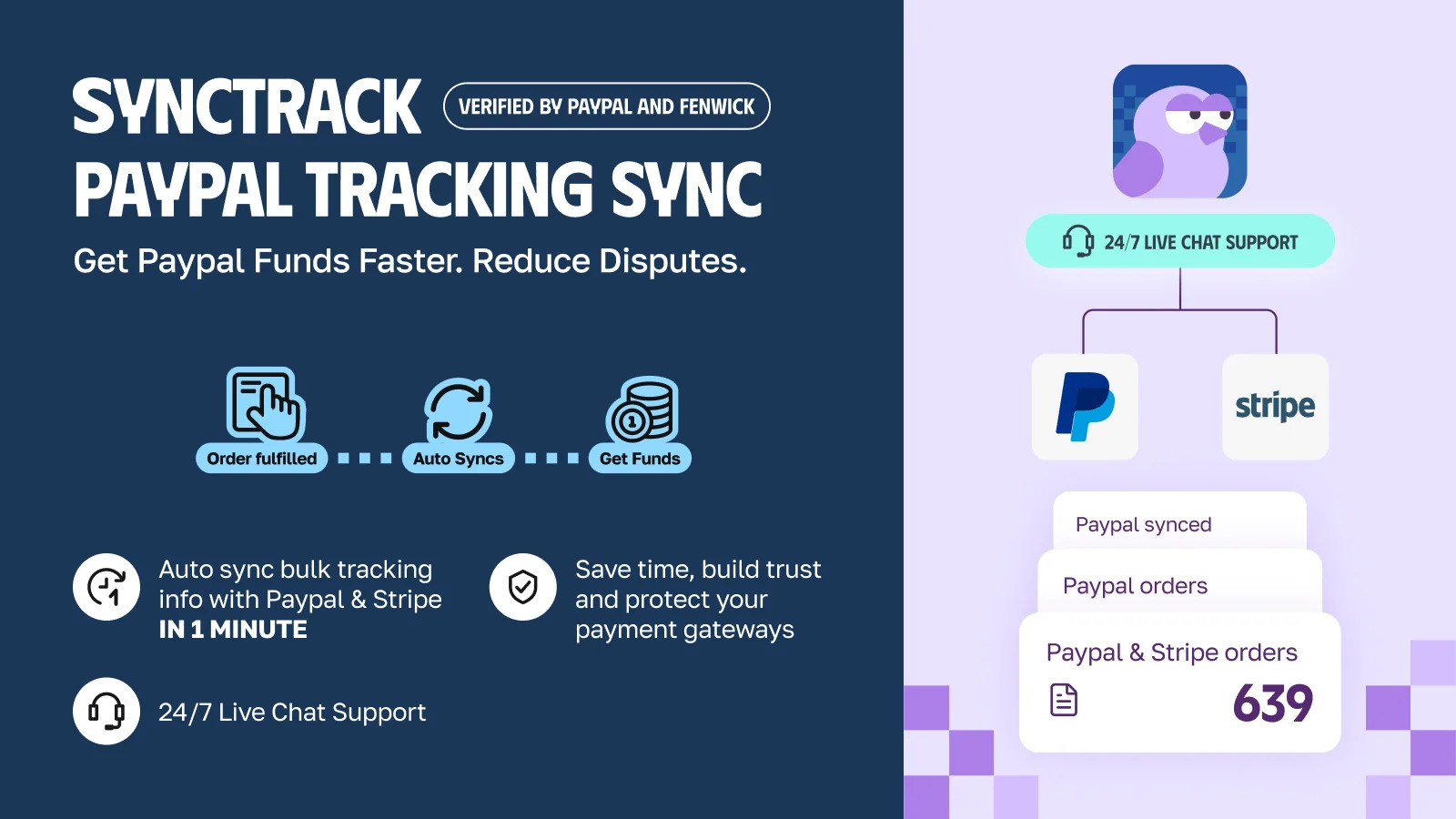 Sync tracking numbers with Synctrack PayPal