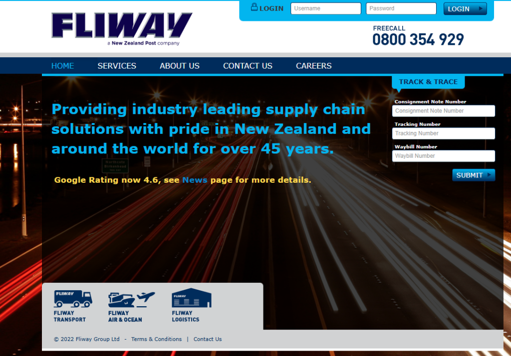 Fliway website