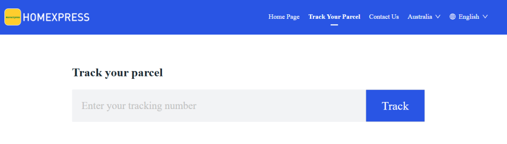 homexpress tracking page