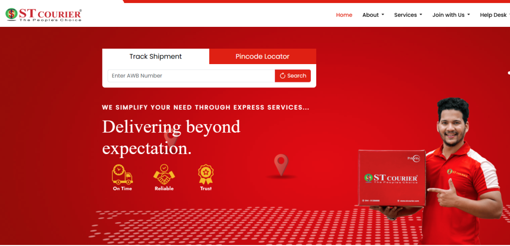 ST courier website