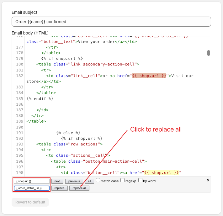 manually add the tracking link