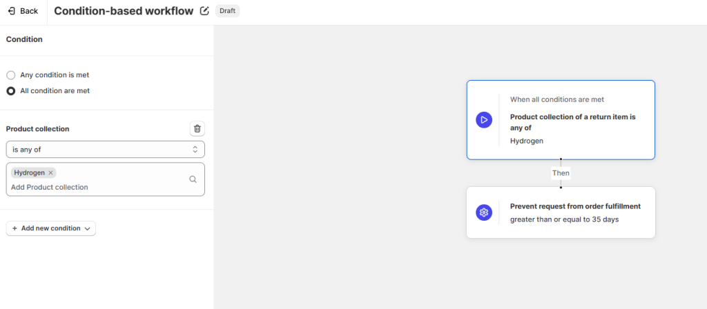 Condition-based workflow
