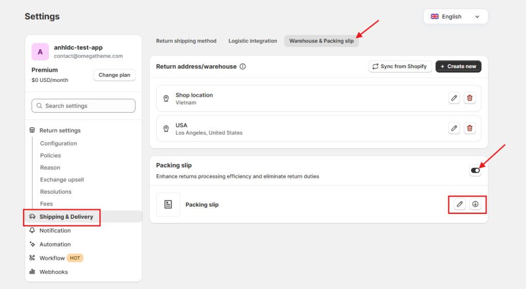 How to enable Packing Slip