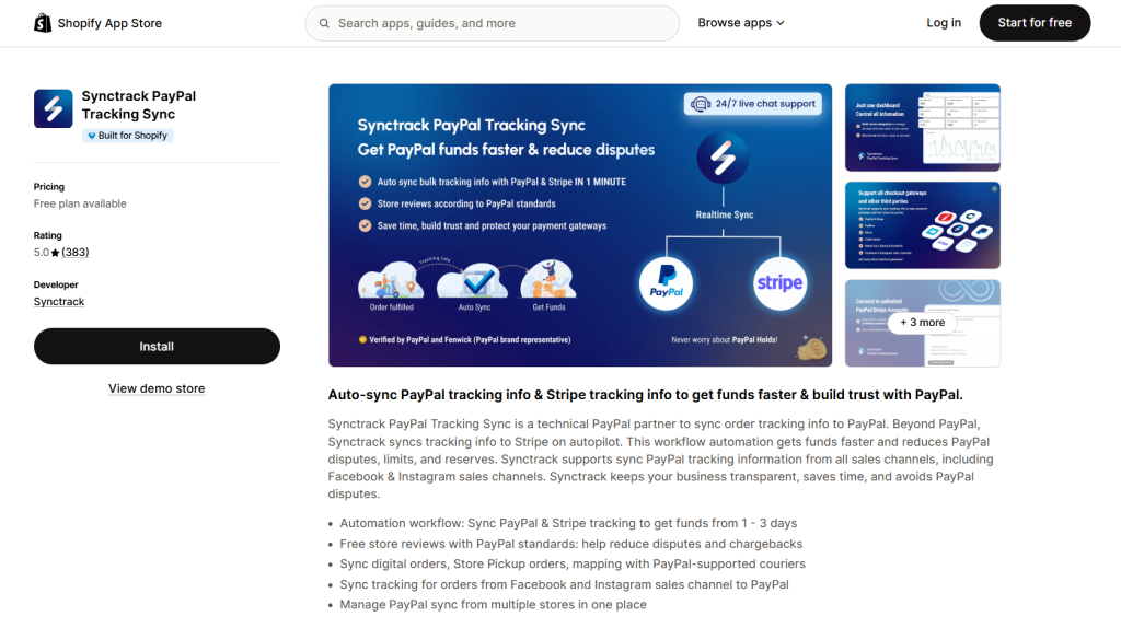 Automatically with Synctrack PayPal Tracking Sync