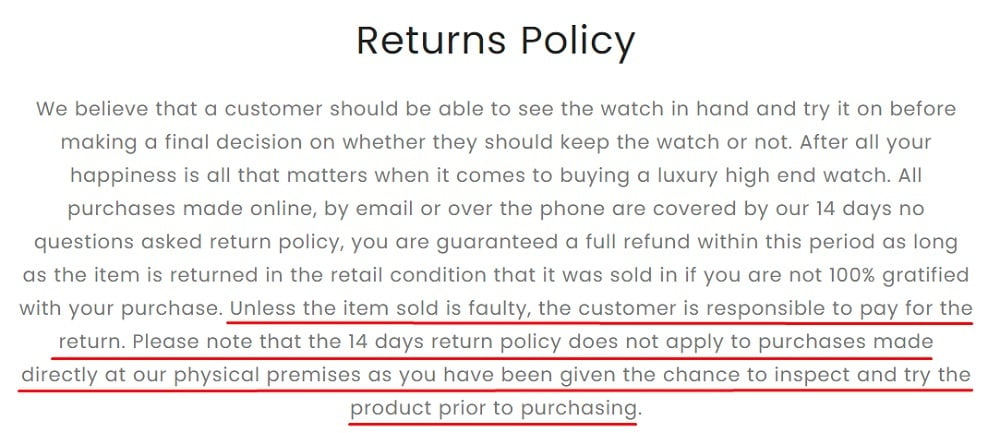 EU Return Policy