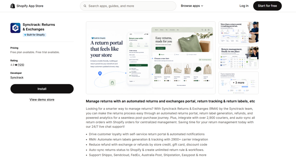 Cut Return Shipping Costs with Synctrack Returns & Exchanges 