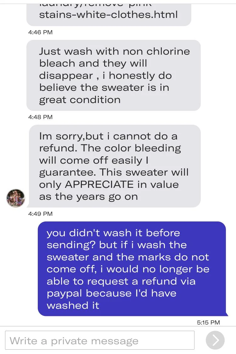 Contact the Seller First