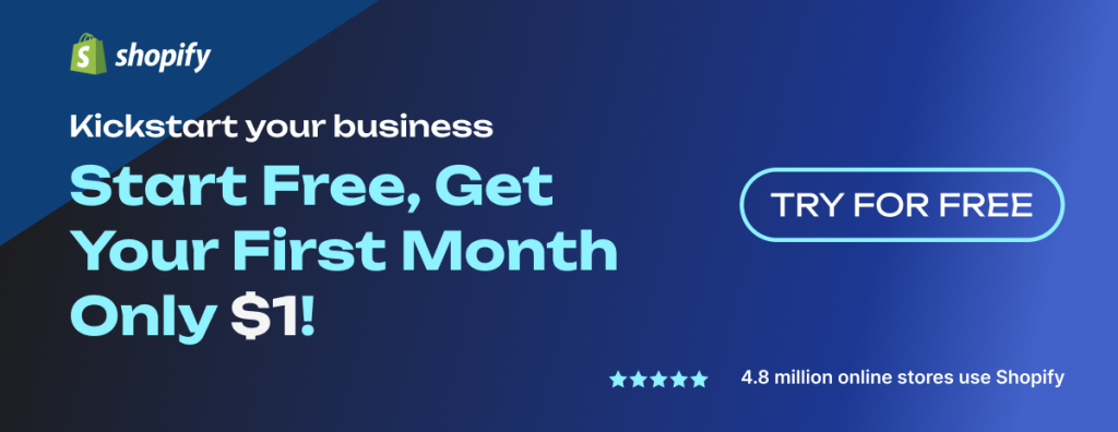 Shopify $1/month