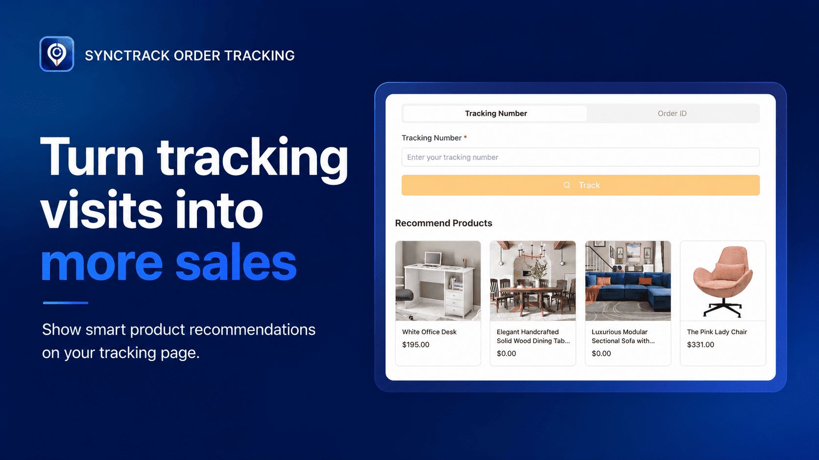 Product Recommendations on Tracking Page