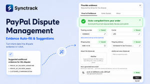 Synctrack PayPal Dispute Management