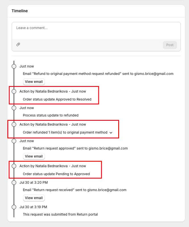 request timeline