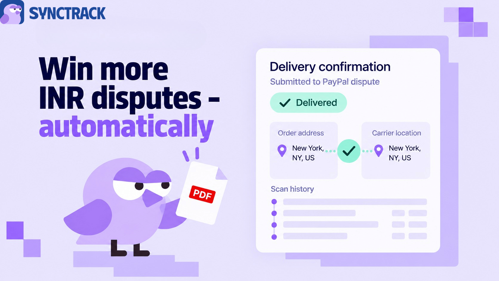 Synctrack PayPal Delivery confirmation