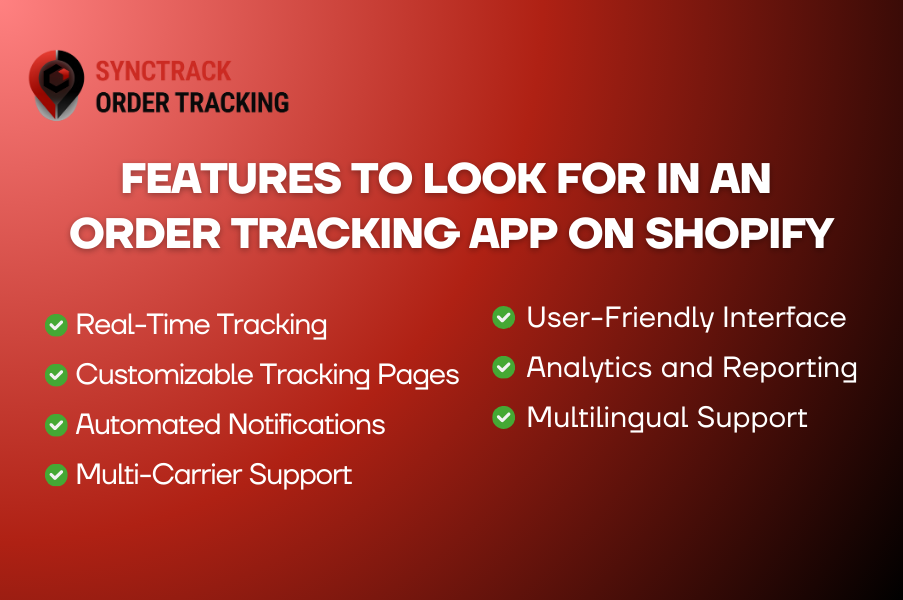 Features to Look For In An Order Tracking App on Shopify